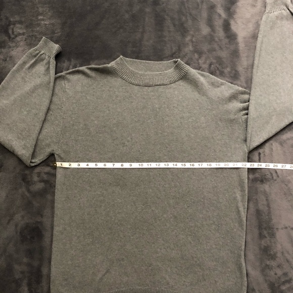 Vintage-LaVané Plain all Gray Crewneck Sweater L - Picture 3 of 8
